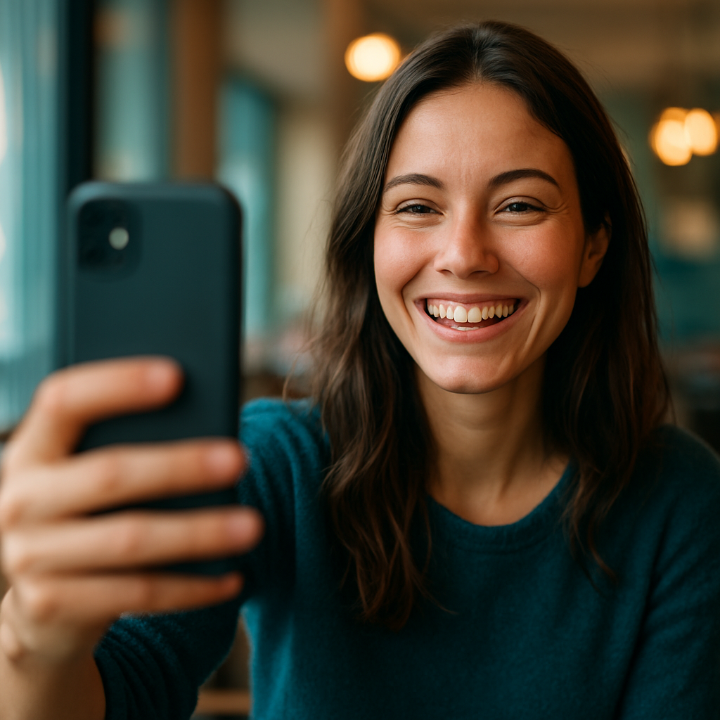 Maya, a TapLive provider, streaming live from a cafe